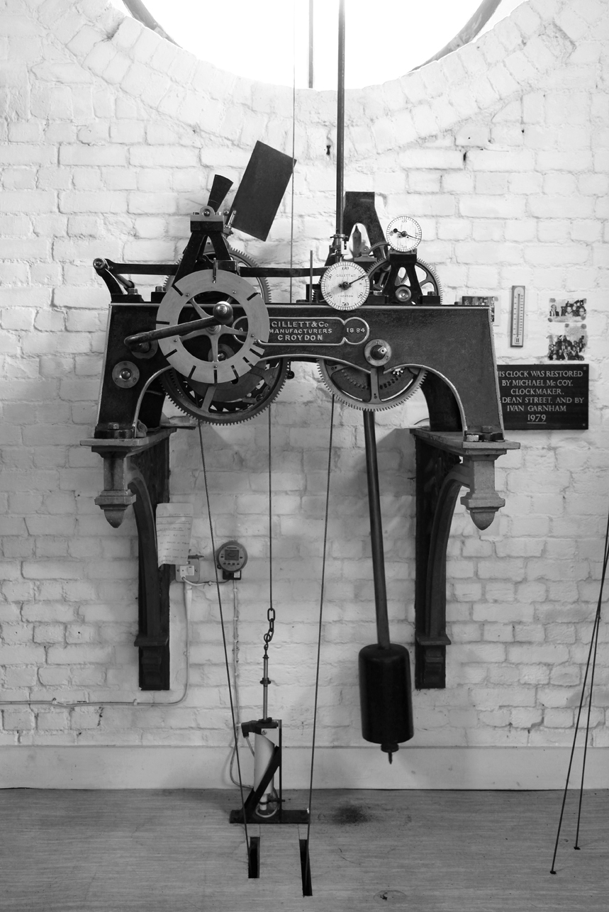 The St Anne’s parish clock mechanism by Gillett & Co., 1884